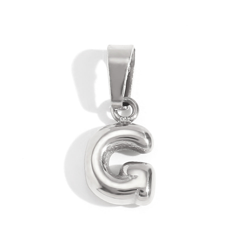 Wholesale Stainless Steel Gold Mini Bubble Letter Pendant